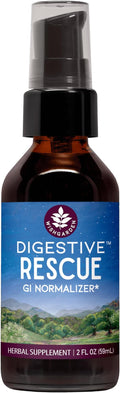 WishGarden Herbs Digestive Rescue Organic Herbal Tincture Ginger Fennel Peppermint Soothes Bloating Gas Nausea Stomach Relief Liquid Drops 2 oz