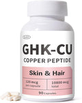 QUBIT GHK-Cu Copper Peptide Supplement for Skin &amp Hair Easy to Absorb Precisely Dosed – 90 Vegan Capsules