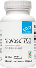 XYMOGEN NiaVasc - Sustained-Release 750 mg Niacin - Supports Healthy Blood Lipids &amp Normal Carotid Intima-Media Thickness - Vegetarian Non-GMO &amp Gluten Free - 60 Capsules