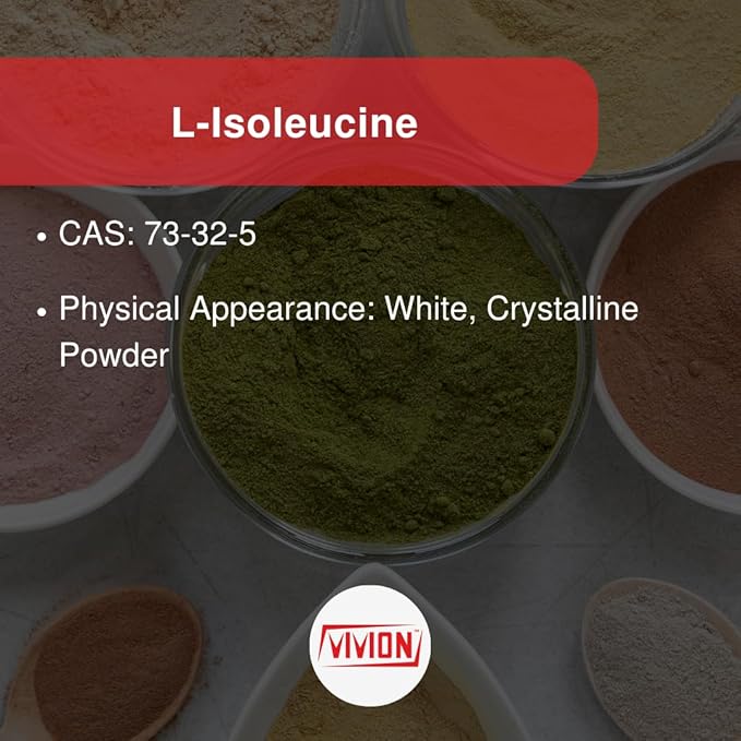 L-Isoleucine Powder - 1000 Grams - Sports Nutrition BCAA Amino Acid - Powdered for Muscle Recovery &amp Energy Supplement Tablet Capsule Formulations - 1 kg (2.2 lb)
