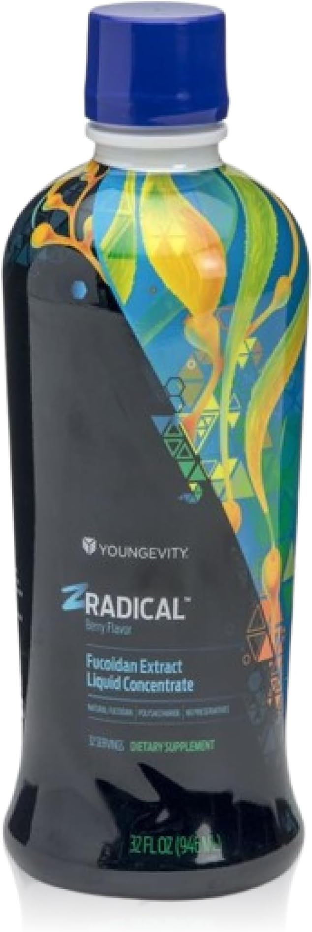 Youngevity ZRadical™ Fucoidan - Organic Maritech Fucoidan Extract &amp Cofactors (Vitamin C B12 B6 Dragonfruit Wolfberry Milk Thistle) - Immune Support - Super Antioxidant 32 Fl Oz (Pack of 1)