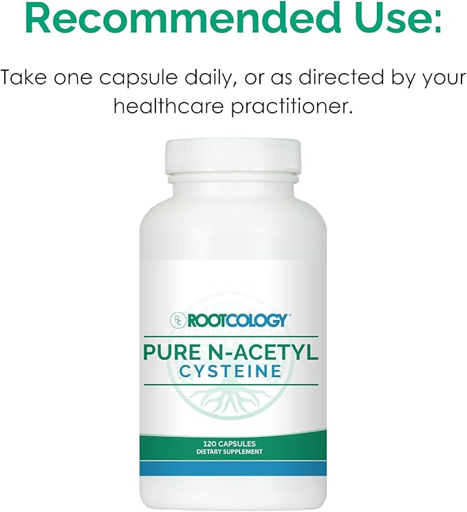 Rootcology by Dr. Izabella Wentz | Pure N-Acetyl Cysteine | (NAC) 900mg | 120 Capsules