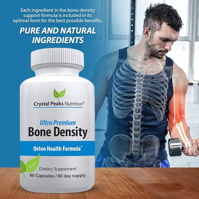 Ultra Premium Bone Formula - Calcium Carbonate w/Vitamin K2 &amp D3 - Calcium Supplements for Bones - Promotes Bone Strength so You can Stay Active - 60 Capsules 60-Day Supply