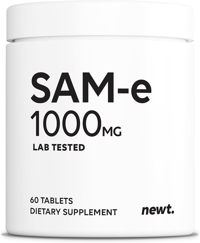 SAM-e 1000mg Per Tablet 60 Servings of Pharmaceutical Grade Non-GMO Soy Free Gluten Free and Enteric Coated Tablets - SAM e Supplement for Brain Joint Liver and Mood Support Supplement