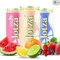 Lotza Sparkling Non-Alcoholic Adaptogen Drink with Electrolytes | Non-Alcoholic Mocktail &amp Drink Mixer| Antioxidants &amp Real Fruit (Pack of 12) Variety Pack