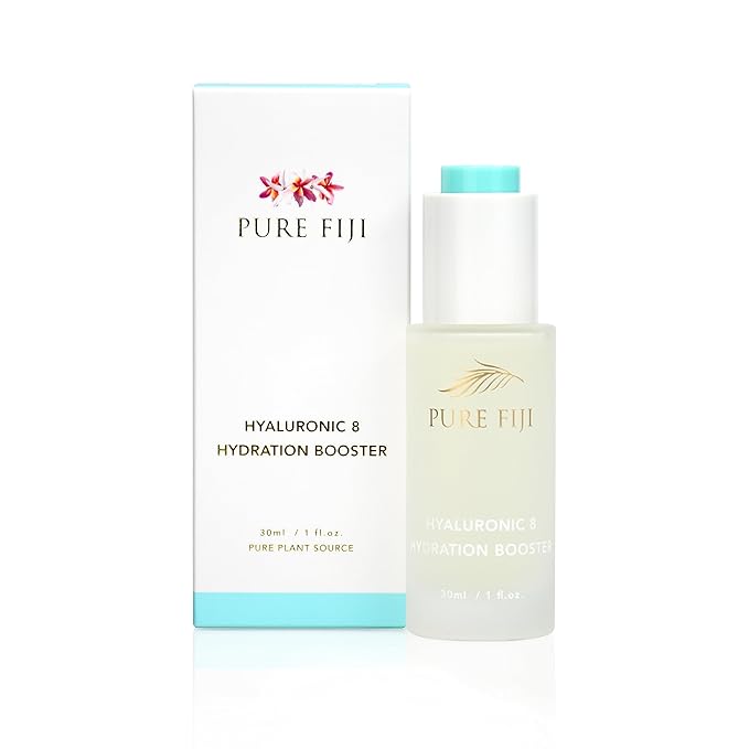 Pure Fiji Hyaluronic Acid Booster for Face Moisturizer Hyaluronic Acid Serum and Collagen Face Serum Help Moisturization and Smooth Fine Lines and Wrinkles (1 Fl.oz /30ml)