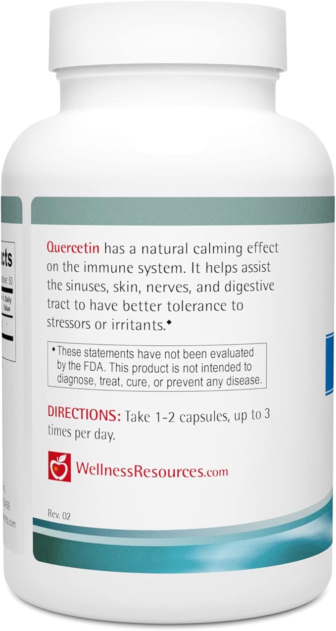 Wellness Resources Quercetin - Immune Sinus and Allergy Support 1000mg per Serving - (100 caps/50 Servings) Vegan Non-GMO