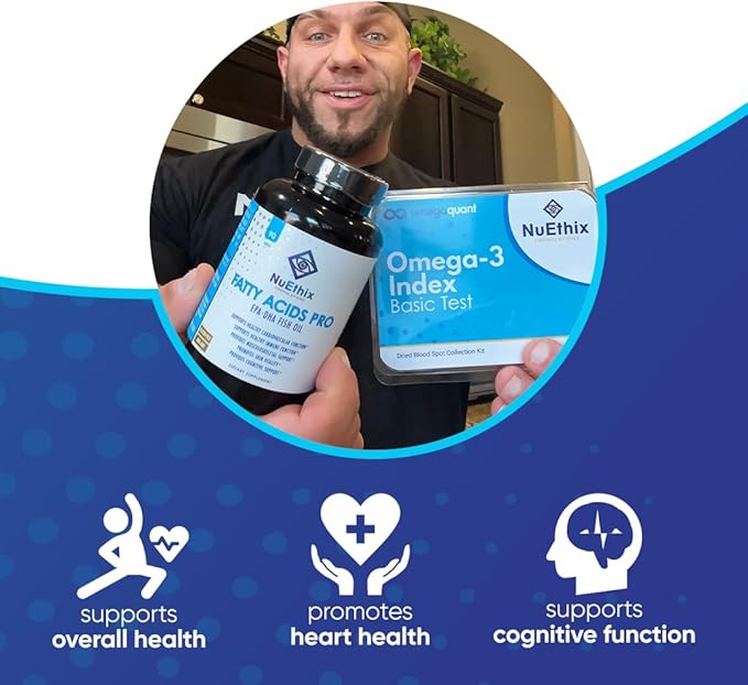 NuEthix Formulations Fatty Acids Pro EPA-DHA Fish Oil Dietary Supplement Super Concentrated and Purified Fish Oil Blend for Optimal Wellness 90 Gel Capsules