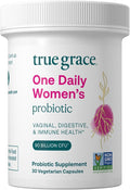 True Grace One Daily Women’s Probiotic - 30 Vegetarian Capsules - 90 Billion CFU - Digestive Vaginal &amp Immune Health - Gluten &amp Soy Free