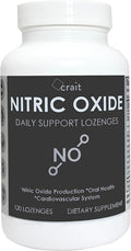 crait Nitric Oxide Lozenges 120 Count Potassium Nitrate that Supports Blood Pressure Circulation Vascular &amp Heart Health – Oral Microbiome &amp pH Balance – Slow Release for NO Bioavailability