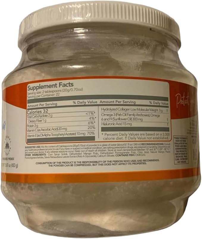 Generic Shelo Nabel Hydrolized Collagen with Natural Mango &amp Pomegranate Flavor 15.87 oz White