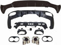 ABS Rear Bumper Lip Diffuser with Exhaust Compatible for Mercedes Benz CLA Class W118 C118 CLA180 CLA200 CLA250 CLA35 CLA45 AMG 2020 2021 (Color : Silver 45 Style)
