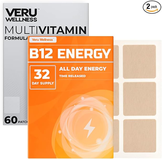 Veru Wellness Bariatric Multi B12 with Iron - Post Bariatric Gastric Bypass and Sleeve Gastrectomy - Non Ingest Patch - 60 Patches