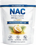 The Standard Lab NAC 600mg with NAD+ Daily Complex N-Acetyl Cysteine Supplement Capsules Antioxidant Support Formula Vegan Non-GMO Gluten Free 300 Softgels
