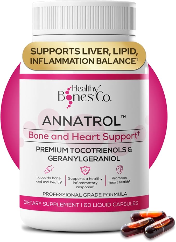 Annatrol Bone &amp Heart Wellness | Premium Annatto Tocotrienols &amp Geranylgeraniol (GG) Vitamin E Complex | Advanced Nutritional Formula for Daily Wellness