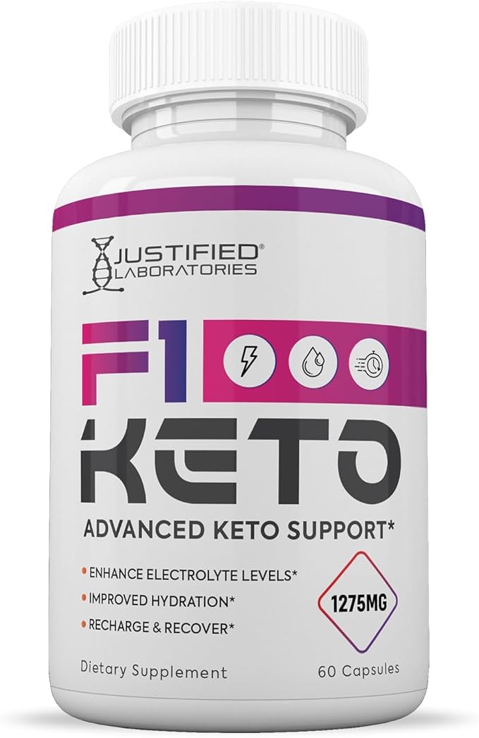 F1 Keto Pills 1275MG New &amp Improved Formula Contains Apple Cider Vinegar Extra Virgin Olive Oil Powder Green Tea Leaf 60 Capsules