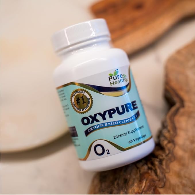 Pure &amp Healthy Oxypure Magnesium Oxide Colon Cleanser with Sodium Bicarbonate Veggie Capsules 120 Count