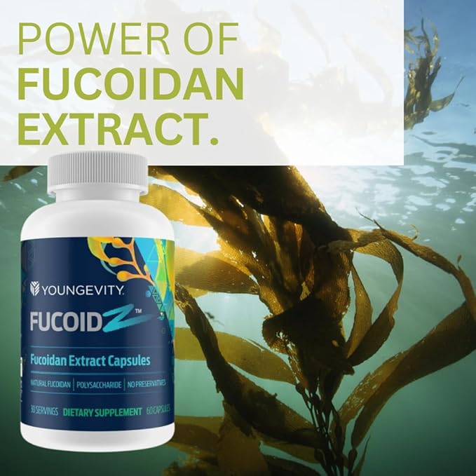 Youngevity FucoidZ - Pure Organic Maritech Fucoidan Extract &amp Cofactors (Vitamin C Zinc Elderberry + Botanical Blend) - Immune Support - Super Antioxidant - 60 Capsules