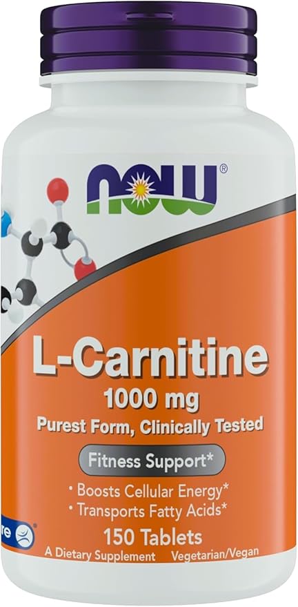 Now Supplements L-Carnitine 1000mg - 150 Tablets Value Size Supports Lean Muscle Growth Carnipure Non-GMO Kosher Ideal for Vegans Athletes and Energy Support (Pack of 2)