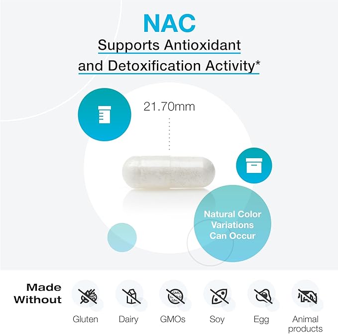 XYMOGEN NAC - 1200 mg per Serving - N-Acetyl-Cysteine Antioxidant Amino Acid - Supports Antioxidant Activity - Vegetarian Non-GMO &amp Gluten Free - 60 Capsules