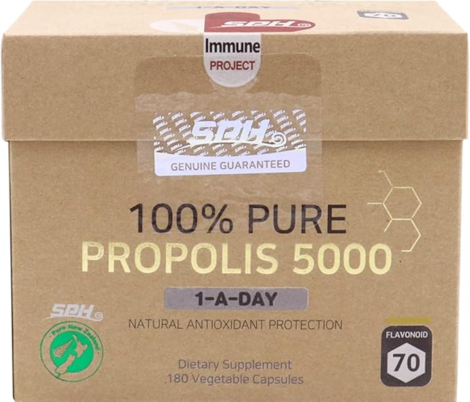 SPH 100% Pure Propolis 5000 Flavonoid 70mg 180 Capsules (1)