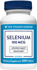 The Vitamin Shoppe Selenium 100MCG - Antioxidant Protection Thyroid Health &amp Immune Support Essential Mineral (300 Tablets)