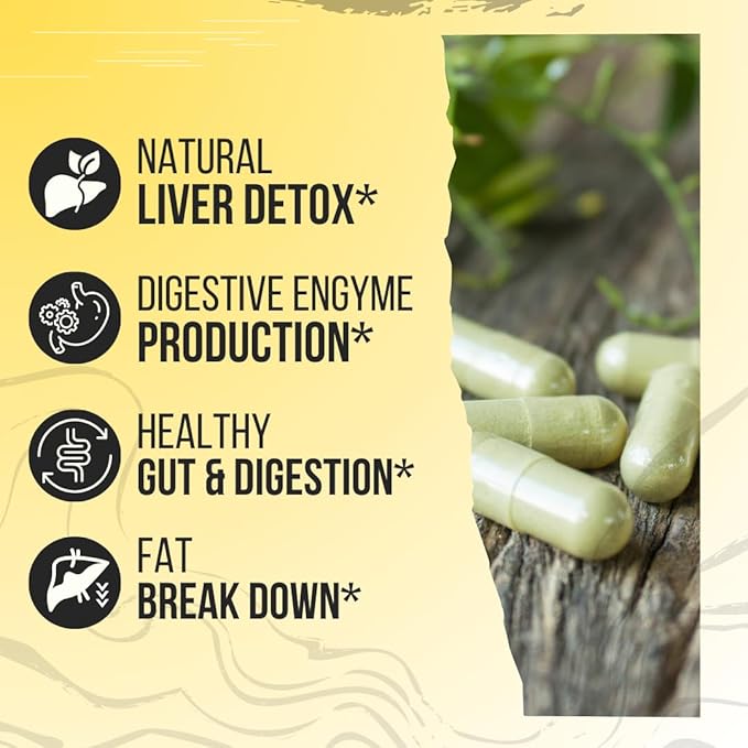 Livoxil Liver Cleanse Detox &amp Repair Fatty Liver Formula - Natural Liver Health Support Supplement - 200 Capsules