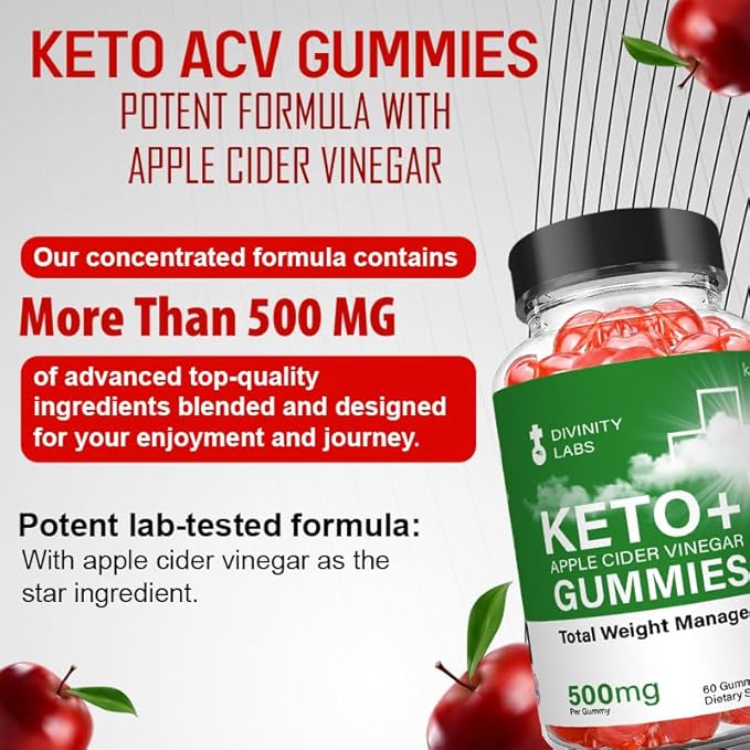 Divinity Labs Keto - Divinity Labs Keto Apple Cider Vinegar Gummies (3 Pack 180 Count)