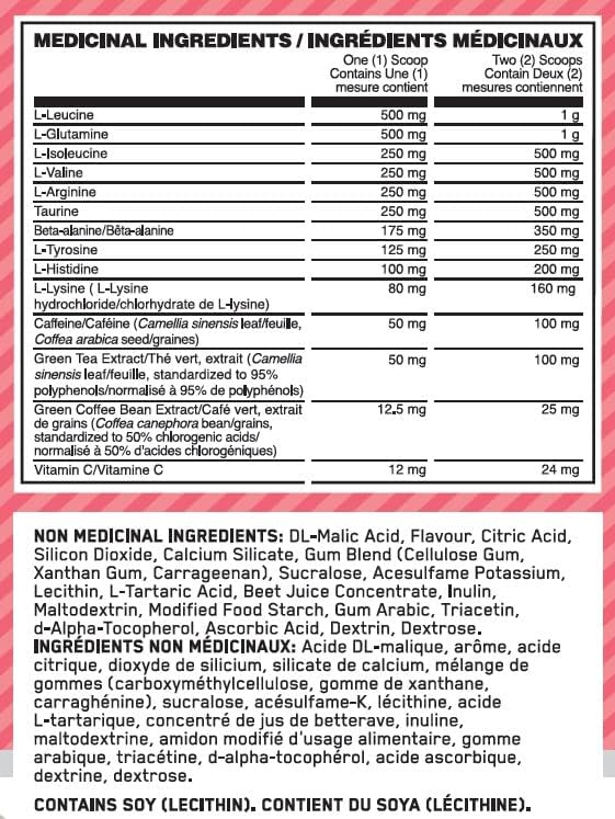 Optimum Nutrition Amino Energy - Pre Workout with Green Tea BCAA Amino Acids Keto Friendly Green Coffee Extract Energy Powder - Watermelon 65 Servings (Packaging May Vary) (Pack of 6)
