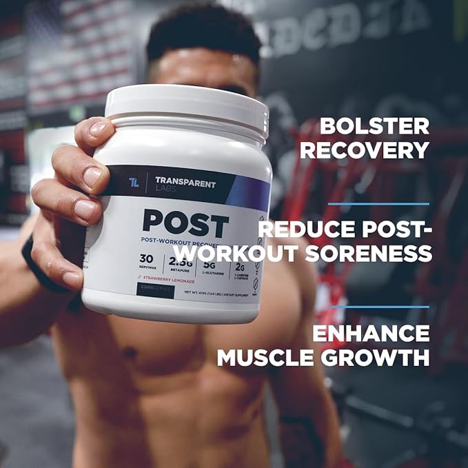 Transparent Labs Post Workout Recovery Muscle Builder (30 Servings Strawberry Lemonade) &amp Creatine HMB (30 Servings Unflavored)