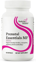 Seeking Health Prenatal Essentials MF - Brain Development &amp Methylation Support - Methyl-Free Vegetarian Capsules with Selenium Vitamin B6 Zinc &amp Vitamin B12-60 Capsules