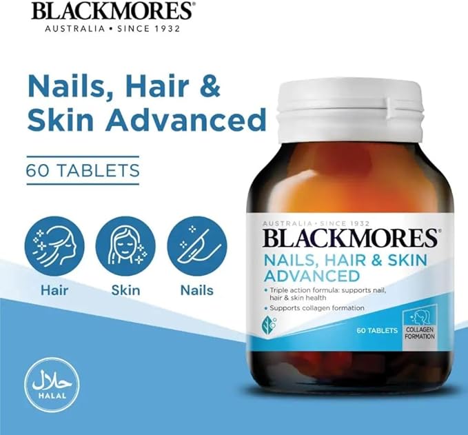 Blackmores Nails Hair and Skin Vitamins for Women Made in Australia 60 Tablets