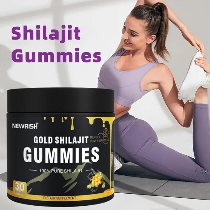 Shilajit Gummies l Manuka Honey | Himalayan shilajit |No Added Sugar I Ashwagandha Gokshura| Fulvic Acid &amp 85+ Trace Minerals I for Men Women I Non-GMO I 100% Natural &amp Organic I 30 Gummy