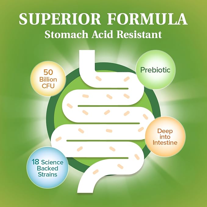 Probiotics 80 Billion + 50 Billion Bundle 25 &amp 18 Strains with Prebiotics Gut &amp Immune Health Shelf Stable Non-GMO Made in USA 120 Capsules