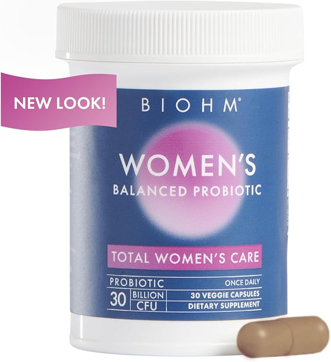 BIOHM Probiotics for Women 30 Billion CFU 9 Strains (30 Count) Helps Support Total Gut Health Digestive &amp Immune System Vaginal Probiotic for Urinary Tract &amp Vaginal Health 30 Day Supply