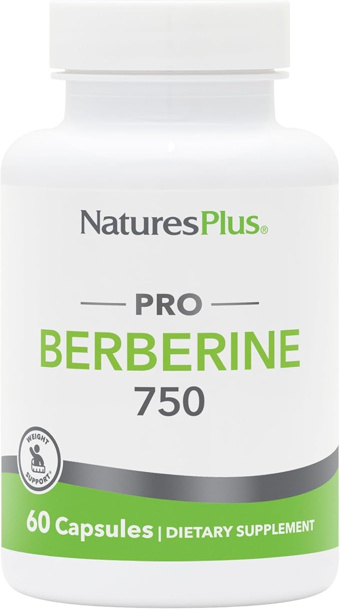 NaturesPlus PRO Berberine 750 mg - 60 Capsules - Supports Healthy Metabolism - Non-GMO Vegan &amp Gluten Free - 30 Servings
