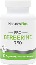 NaturesPlus PRO Berberine 750 mg - 60 Capsules - Supports Healthy Metabolism - Non-GMO Vegan &amp Gluten Free - 30 Servings