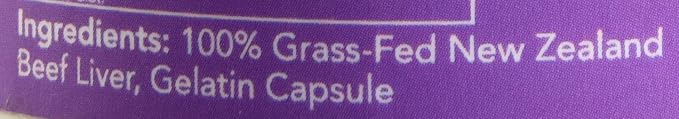 Vital Proteins Grass Fed Beef Liver Capsules Desiccated Liver Supplement 750mg Liver Pills 120 Count