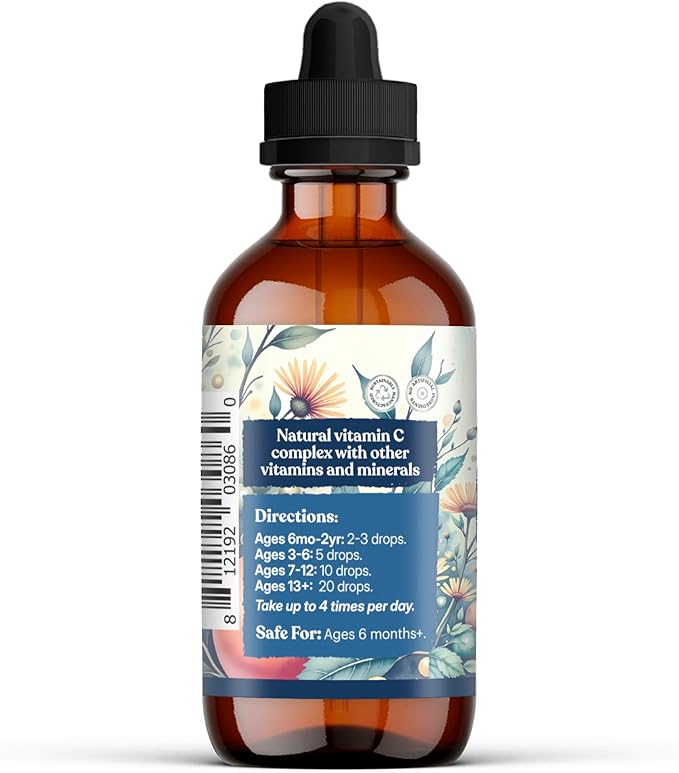 Earthley Wellness Vita-C A Natural Source of Vitamin C Whole Food Form of Vitamin C Extracted from Amla Berries Orange Peel and Dandelion Leaf (2oz)