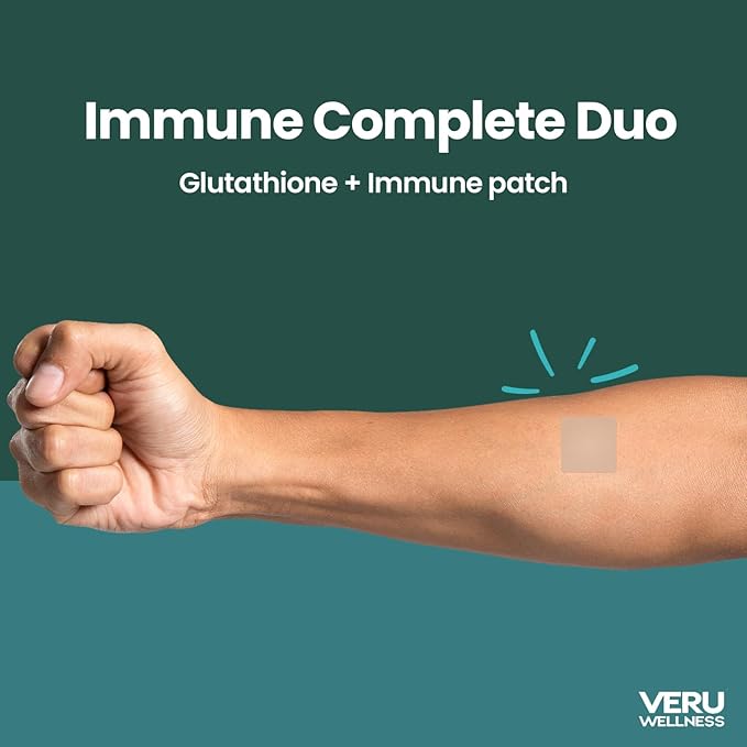 Veru Wellness Immune Complete Boost Duo Lifestyle Patches – Non-Ingestible Topical Wellness Patch Time-Release Wear 8–10 Hours (120 Patches)