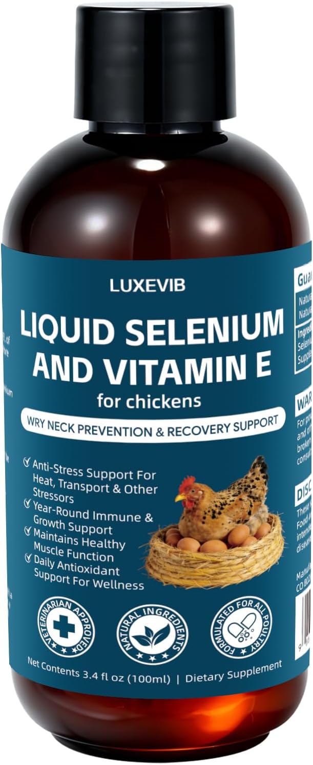 E+S Poultry Vitality Formula | Selenium for Chickens and All Poultry | Nutrient Support Liquid for Energy Balance and Mobility | Feed Mix Additive for Healthy Growth3.4 fl oz