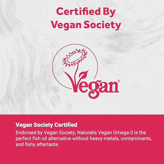 Naturalis Vegan Prenatal with Full Specrum Omega-3 | Algae DHA EPA DPA Vitamin D3 &amp Active Folate L 5-MTHF | Vegan Society Certified Sustainably Sourced Non-GMO &amp Soy Free | 60 Veggie Sof