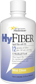Medtrition HyFiber Daily Liquid Fiber for Regularity and Soft Stools 12 Grams Soluble Fiber 32 fl oz 1 Bottle