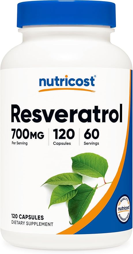 Nutricost Resveratrol 700mg 120 Vegetable Capsules - 50% Trans-Resveratrol (2 Bottles)