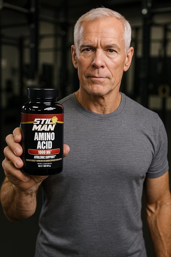 Still The Man Essential Amino Acid Athletic Performance and Support Supplement 1000mg 100 Tablets. Clean Free Form Amino Acid Blend.