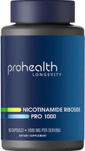 ProHealth Nicotinamide Riboside Pro 1000 | 90 Capsules | 1000 mg NR + 300 mg TMG | NAD+ Precursor for Cellular Energy Mitochondrial Support &amp Healthy Aging | USA GMP Triple Lab-Tested