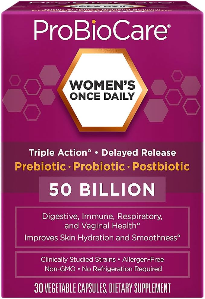 WomenaTMs Once Daily Probiotic a Digestive Health a 50 Billion CFU of Probiotics (30 Capsules)