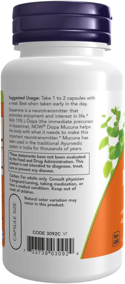 DOPA Mucuna 90 Vcaps by Now (Pack of 2)