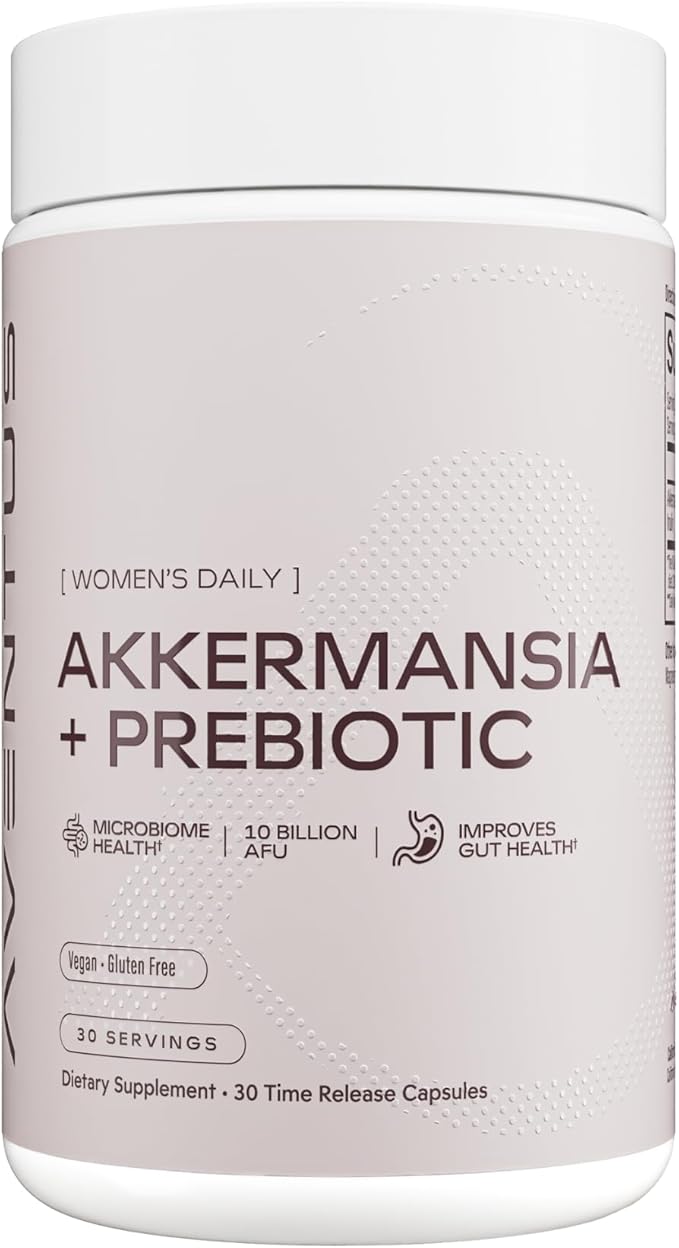 Aventus Women’s Daily Akkermansia + Prebiotic 10 Billion AFU 30 Vegan Capsules Supports Gut Lining Microbiome Balance &amp Digestive Health