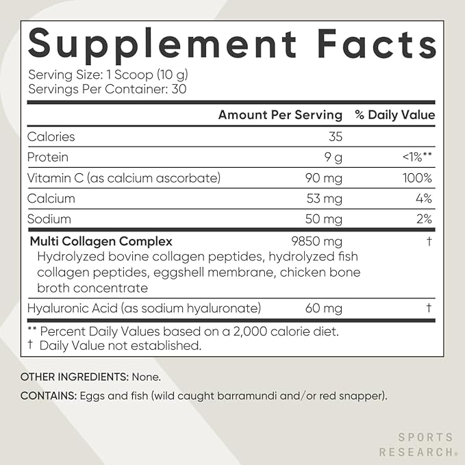 Sports Research® Joint and Bones Pack - Collagen Peptides with Hyaluronic Acid &amp Vitamin C + Turmeric Curcumin C3 Complex w/BioPerine Black Pepper Extract + Vitamin D3 + K2 w/Coconut Oil